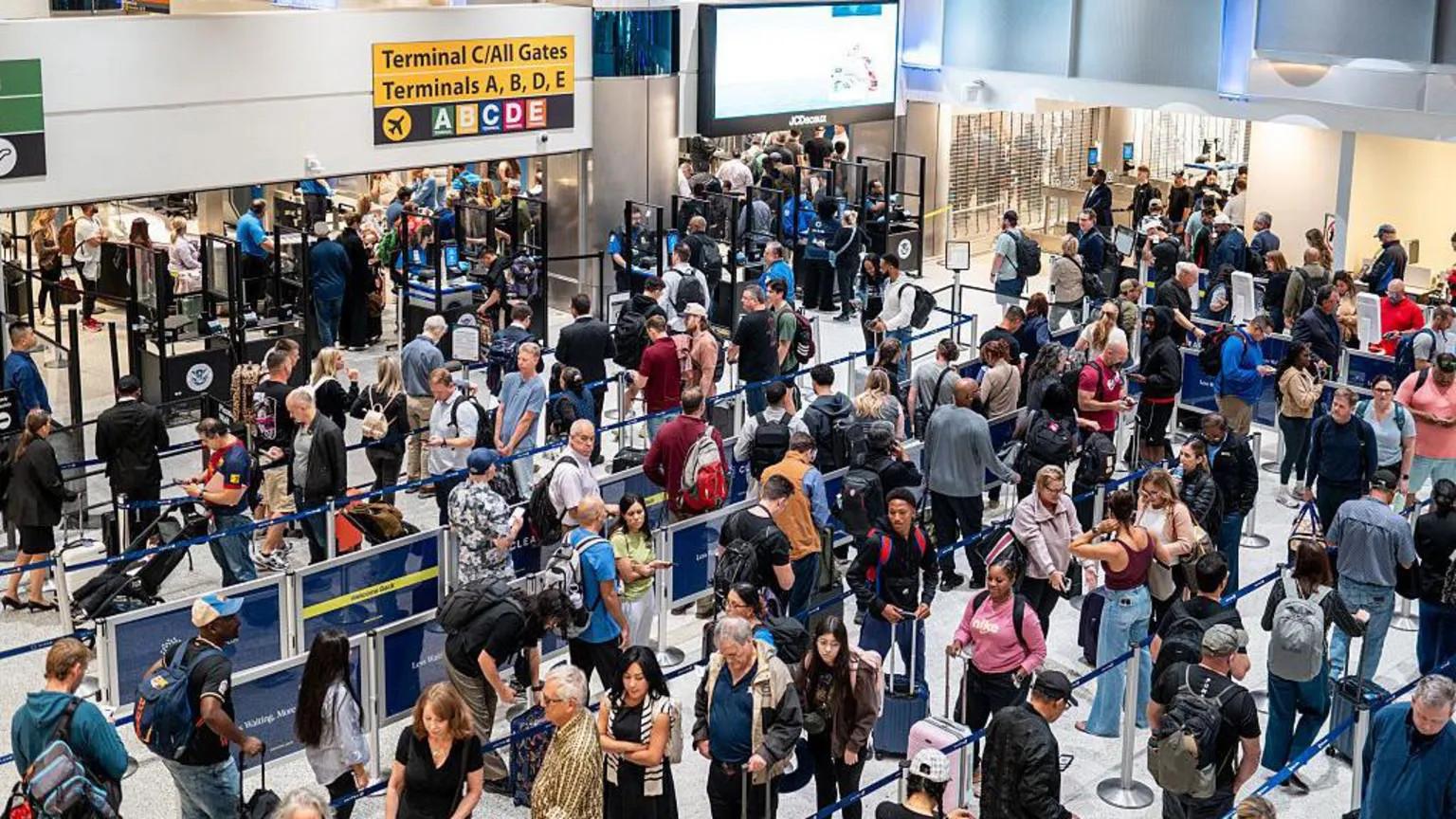 US flight cancellations surge as shutdown strains air traffic control