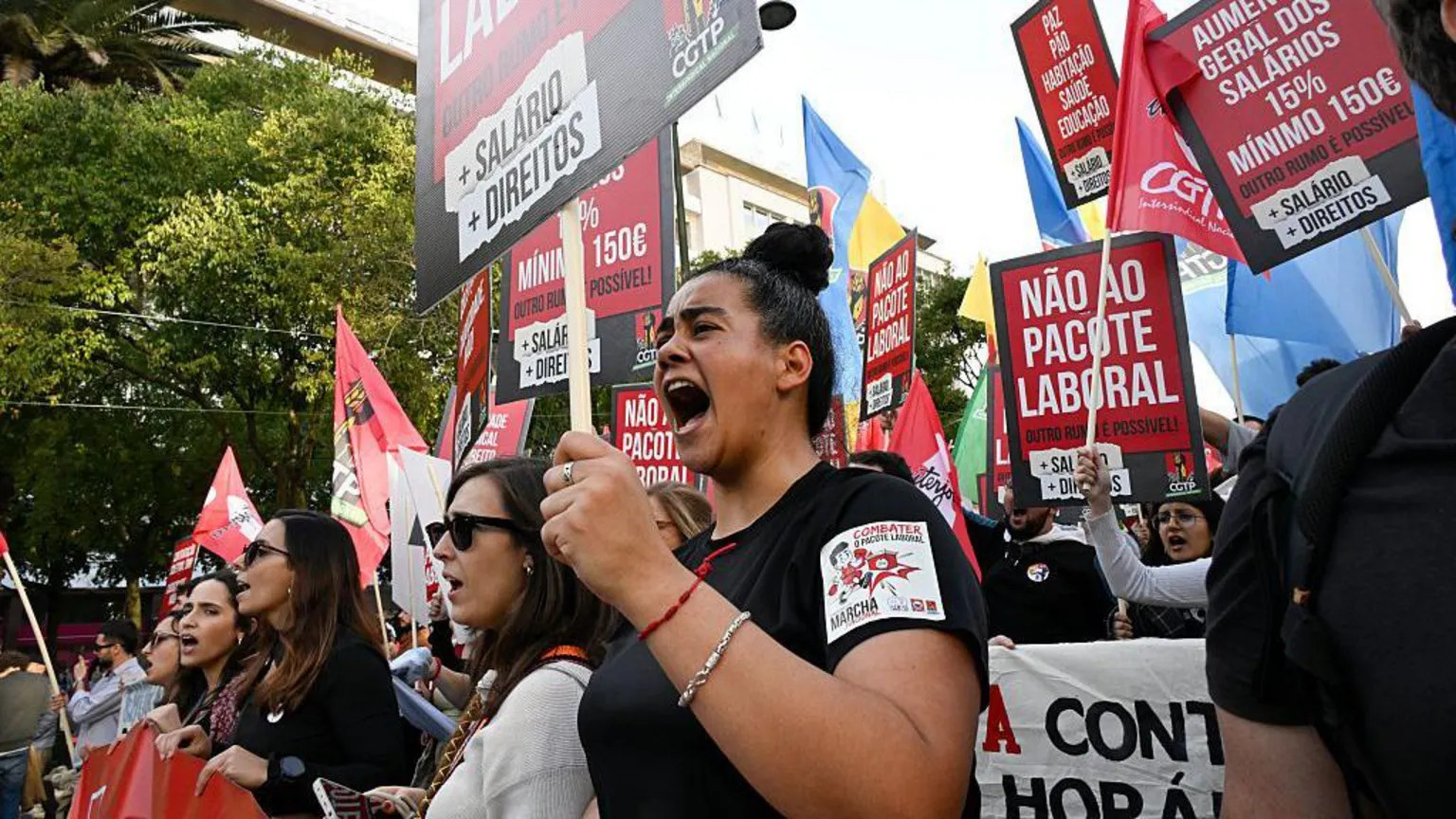 Tens of thousands protest Portugal’s proposed labour reforms