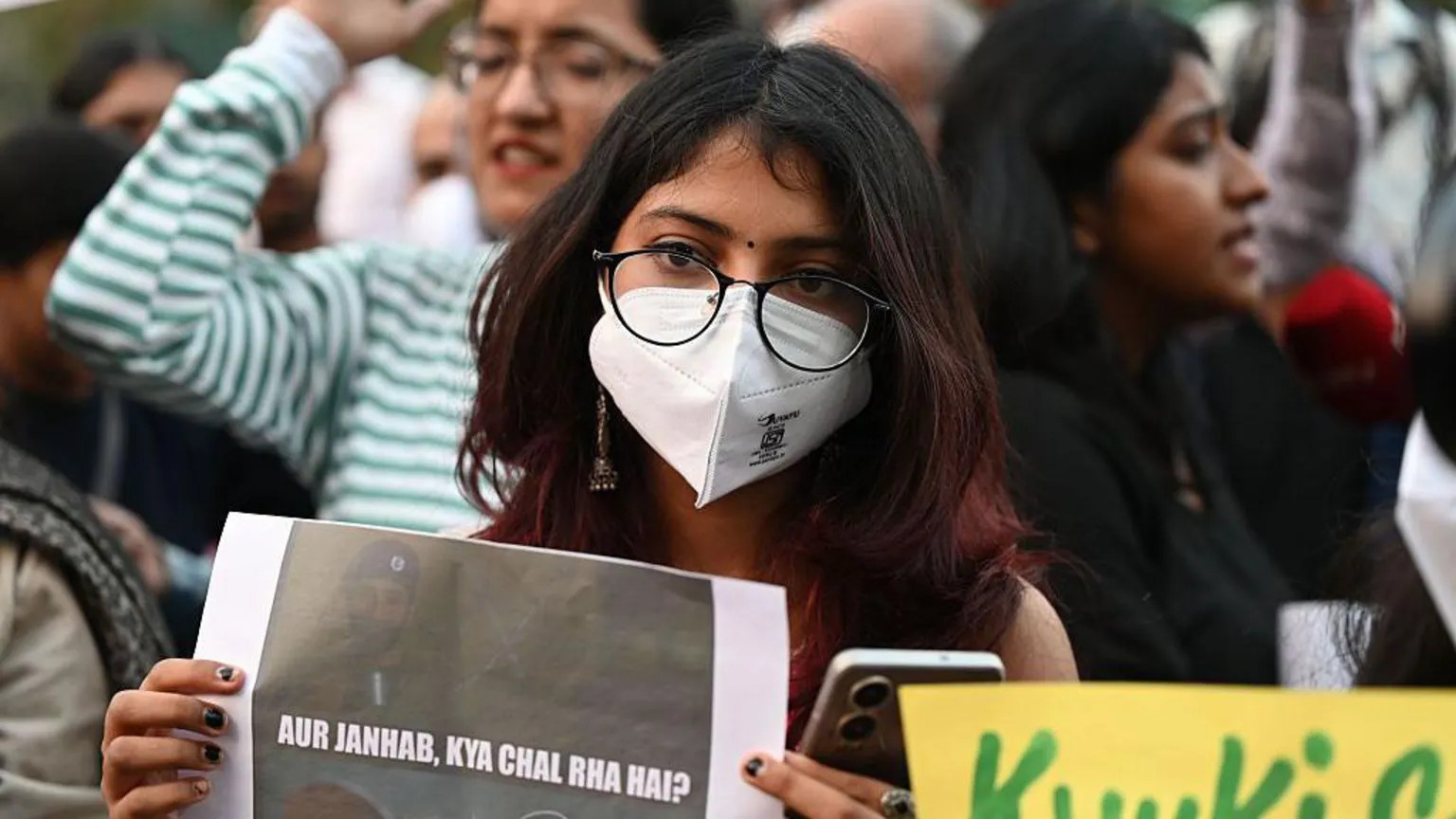 Hundreds protest Delhi’s hazardous air as pollution crisis deepens