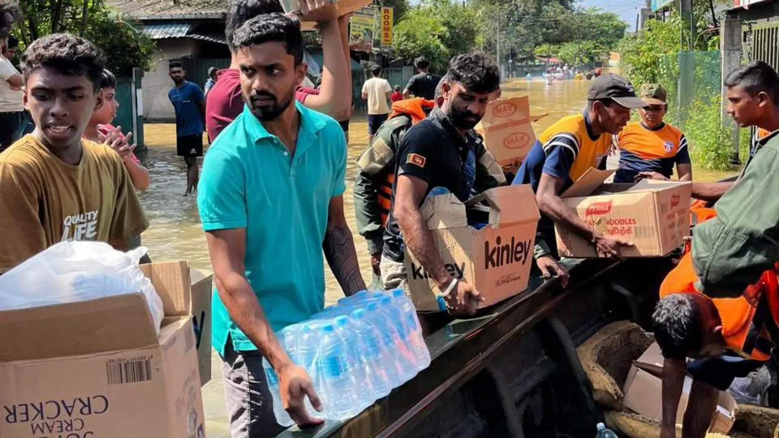 Sri Lankan actor delivers aid by boat as cyclone recovery efforts intensify
