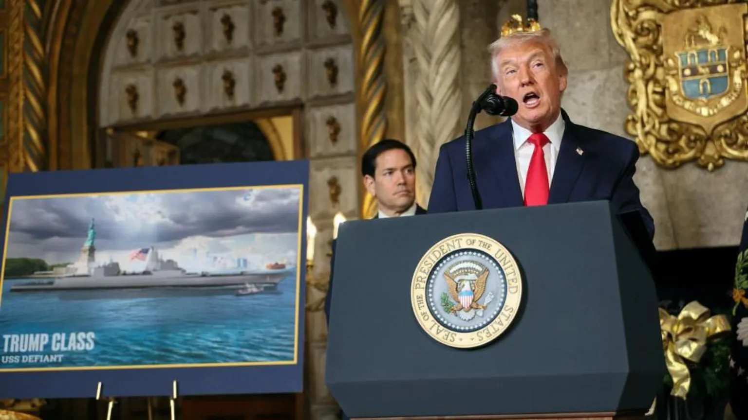 Trump unveils plans for new 'Trump-class' battleships to expand US Navy