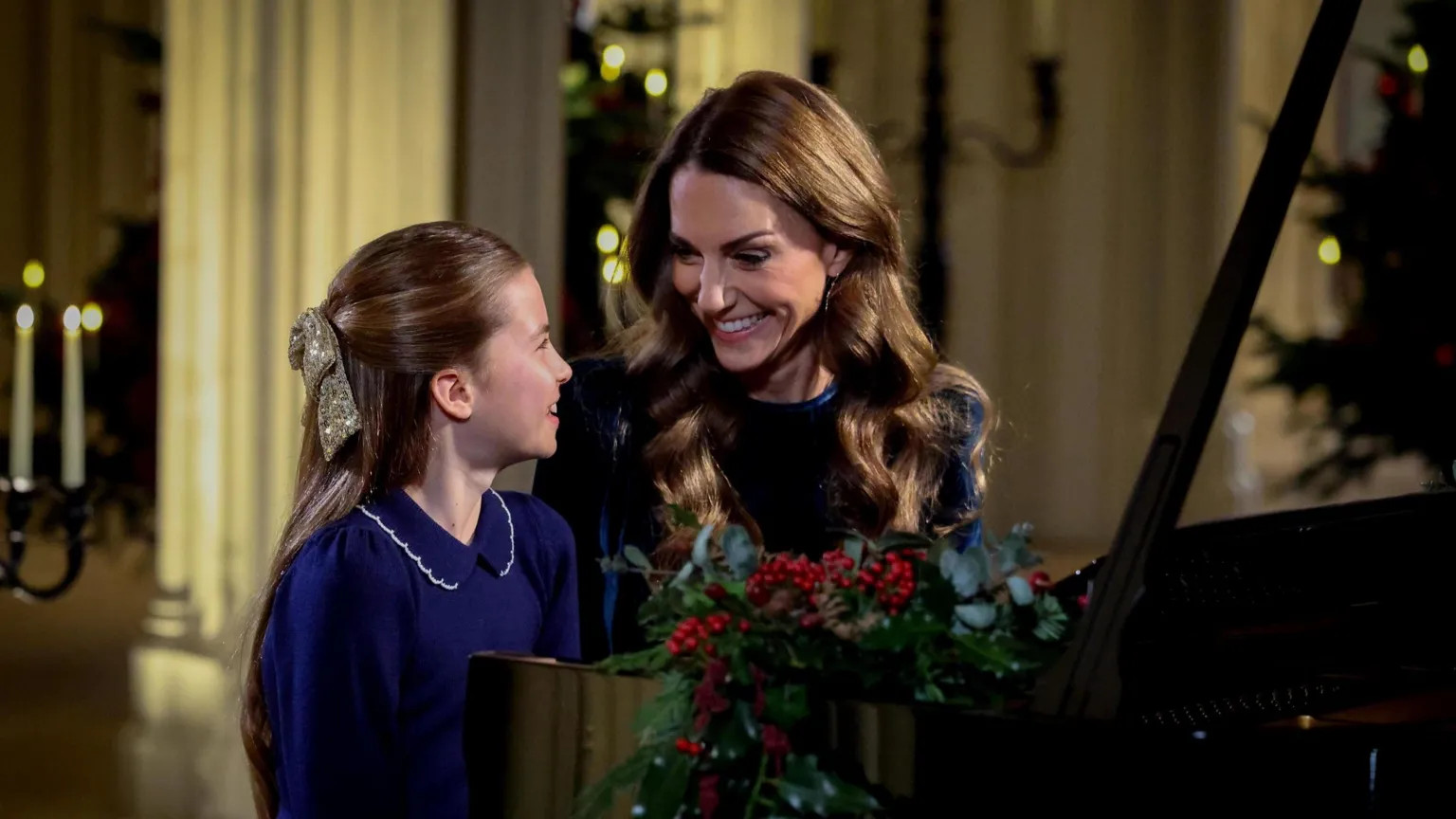 Princess of Wales and Charlotte perform piano duet for Christmas broadcast
