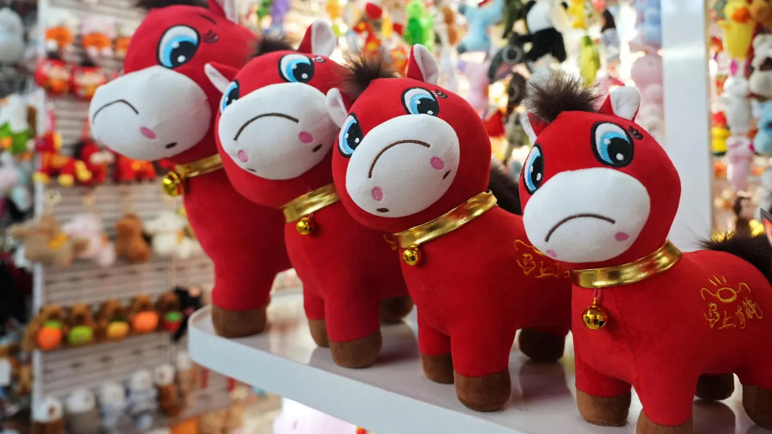 Mistakenly sad horse plush becomes viral hit ahead of Lunar New Year