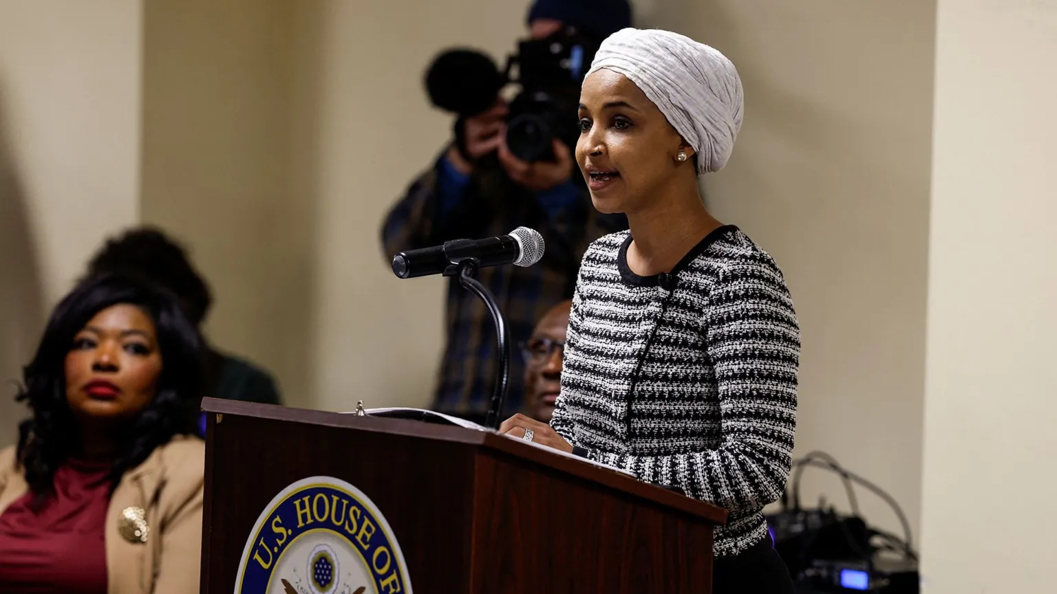 Ilhan Omar targeted in chemical spray attack during Minneapolis town hall