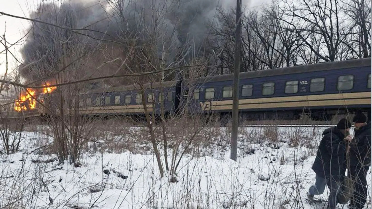 Ukrainian soldier saves passengers after Russian drone strikes train