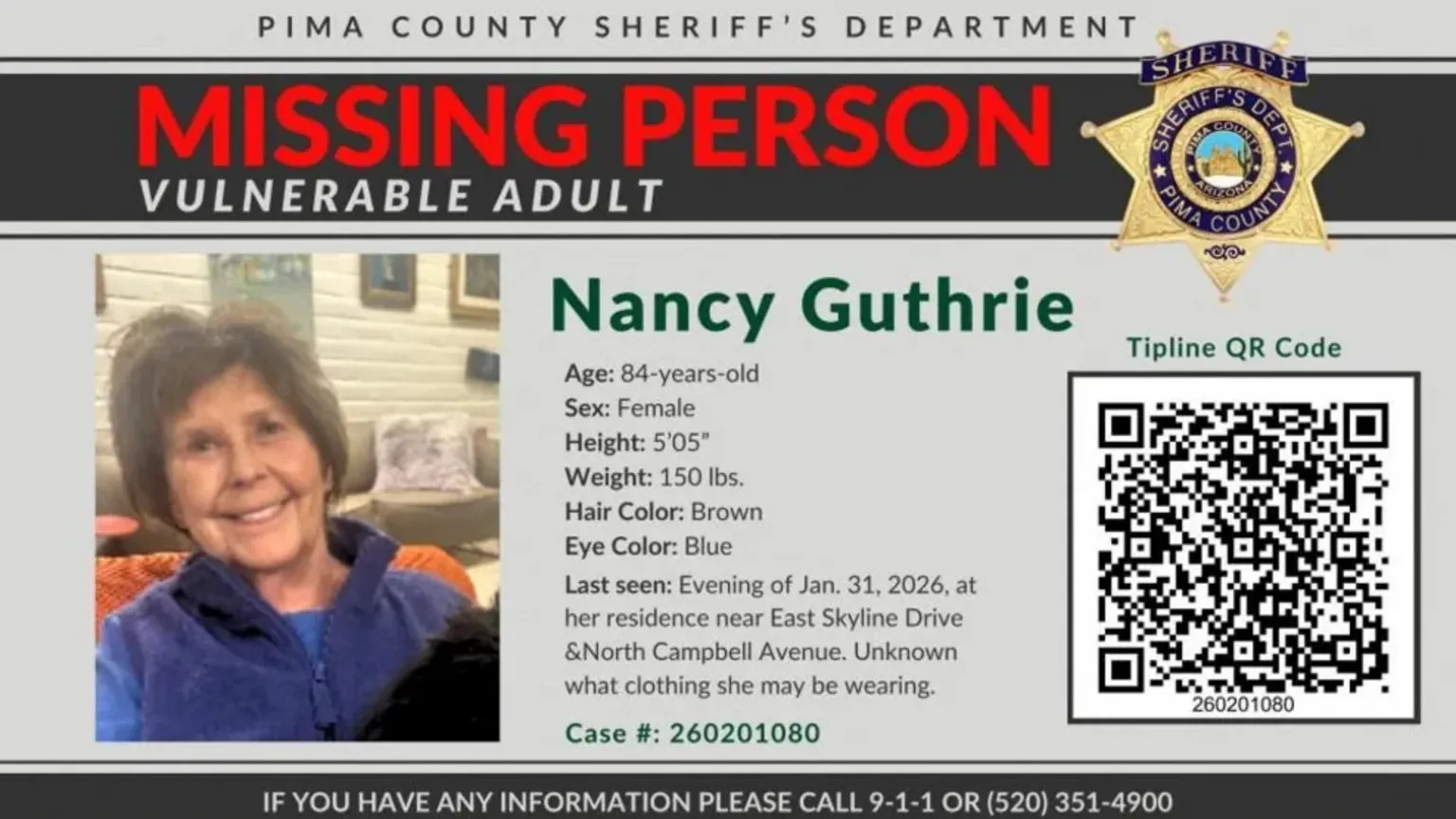 Ransom deadline passes in Nancy Guthrie kidnapping case with no suspect identified