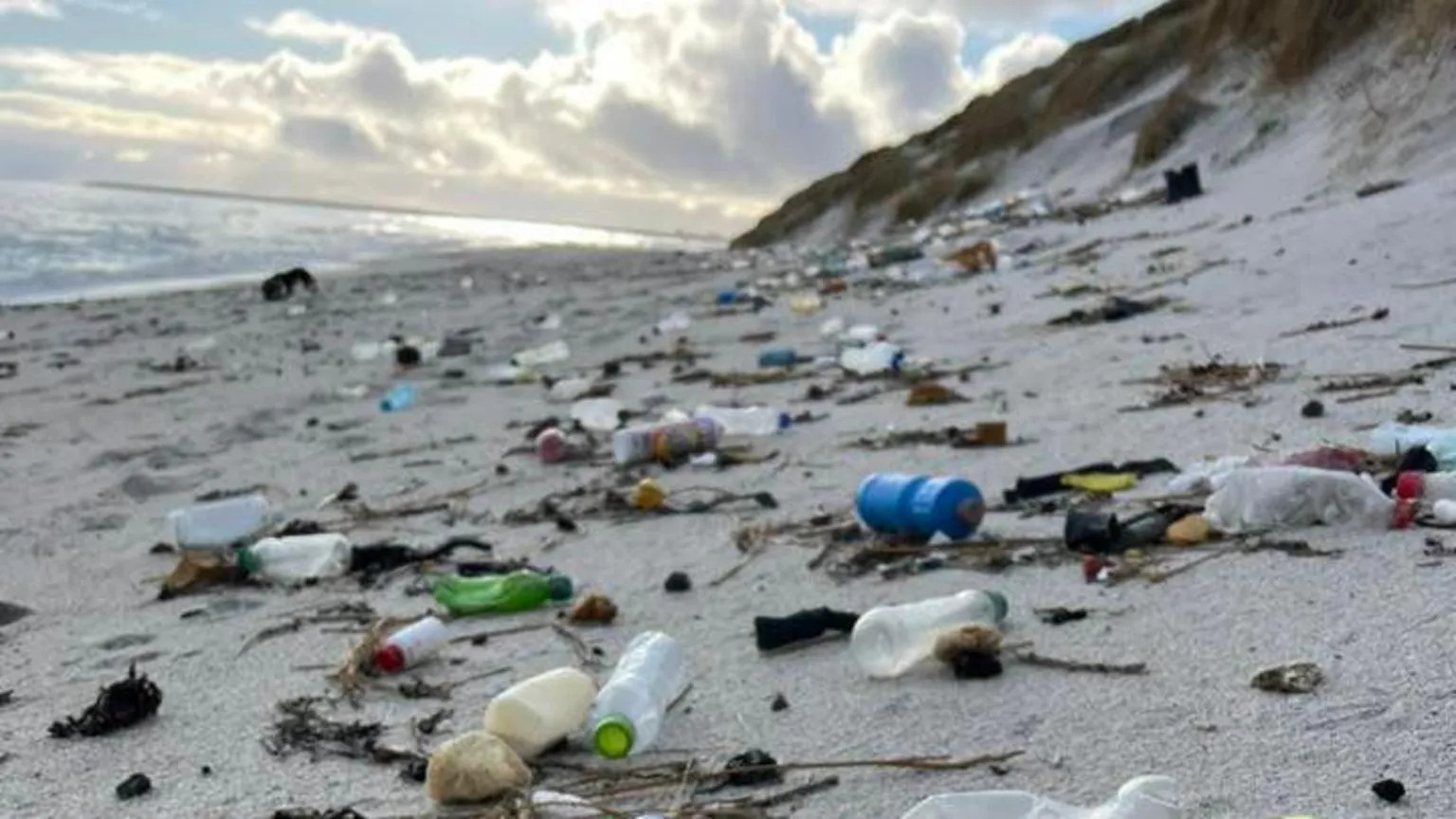 Vintage Canadian plastic waste floods remote Orkney beach