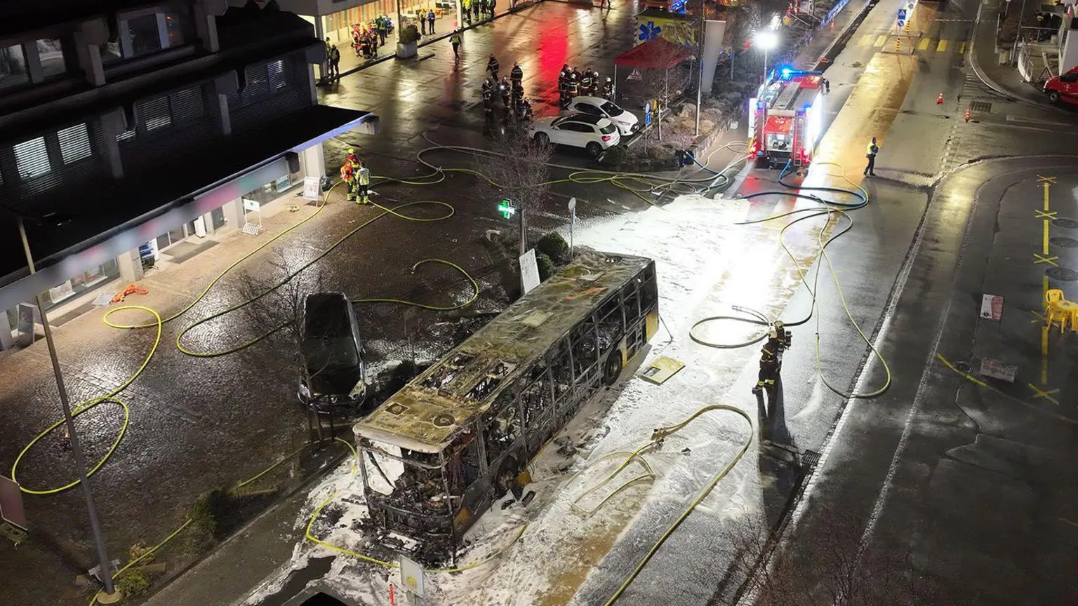 Six dead as bus erupts in flames in western Switzerland