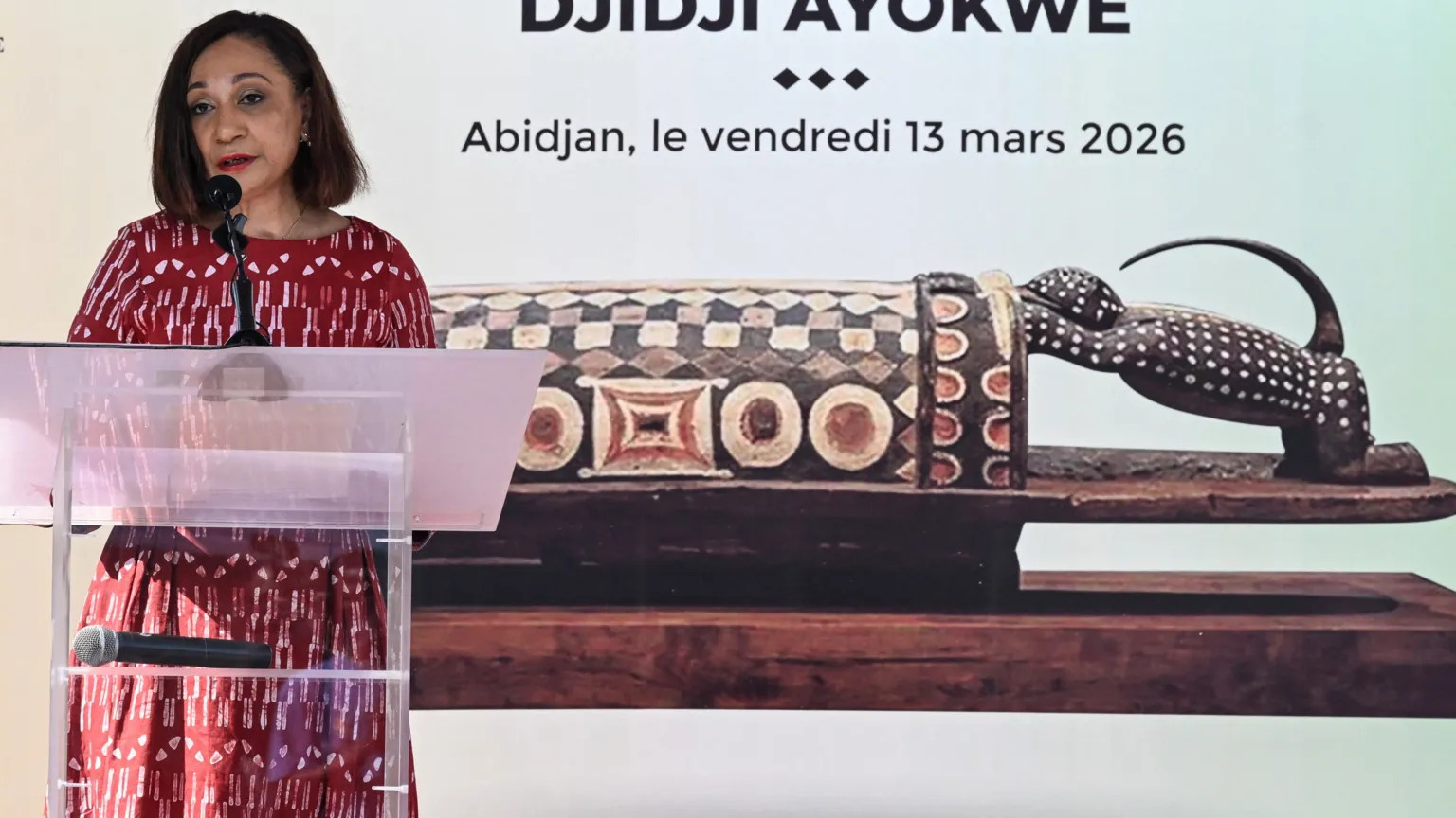 Ivory Coast welcomes home sacred drum looted over a century ago