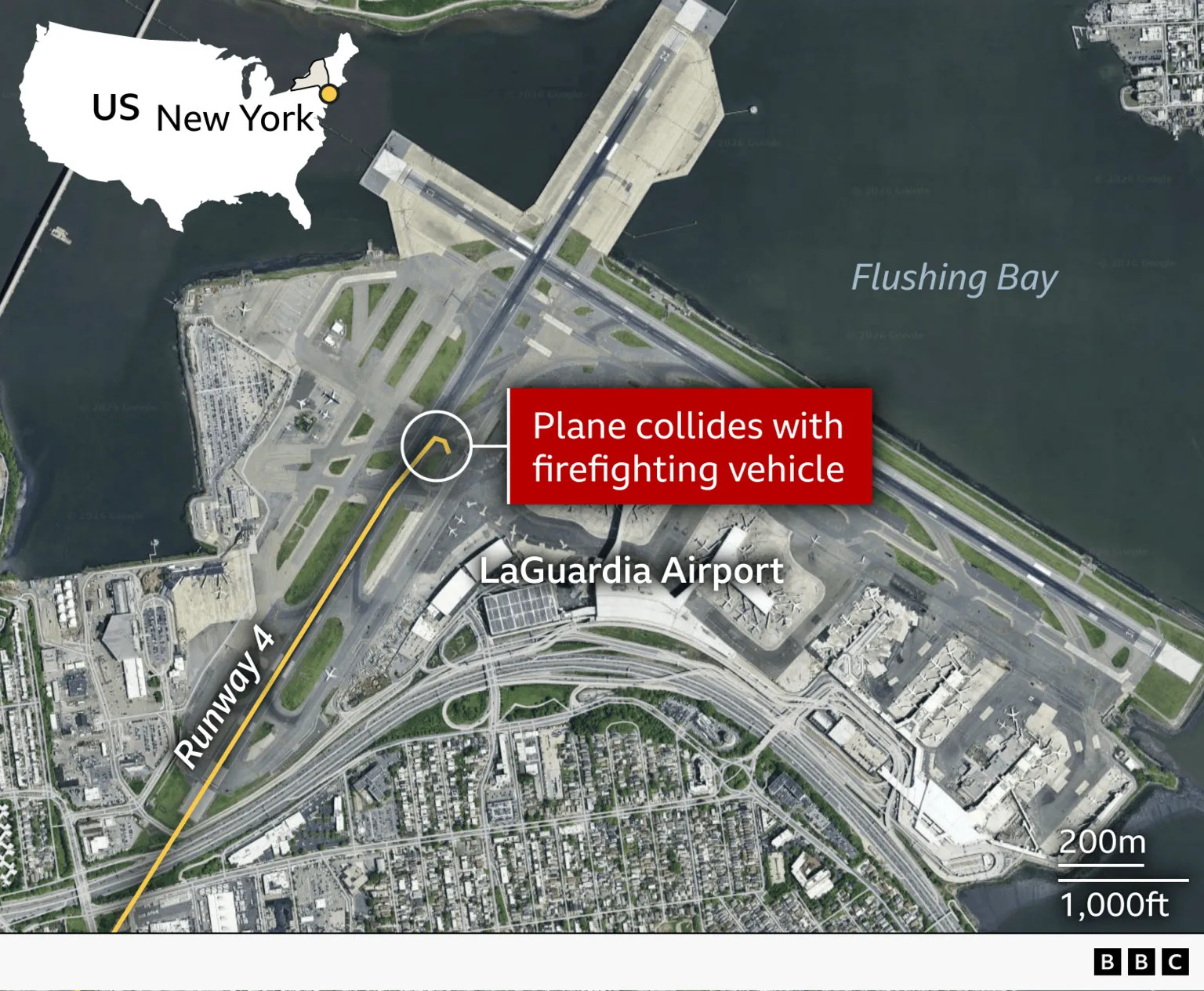 Two pilots killed as Air Canada jet collides with fire truck at LaGuardia