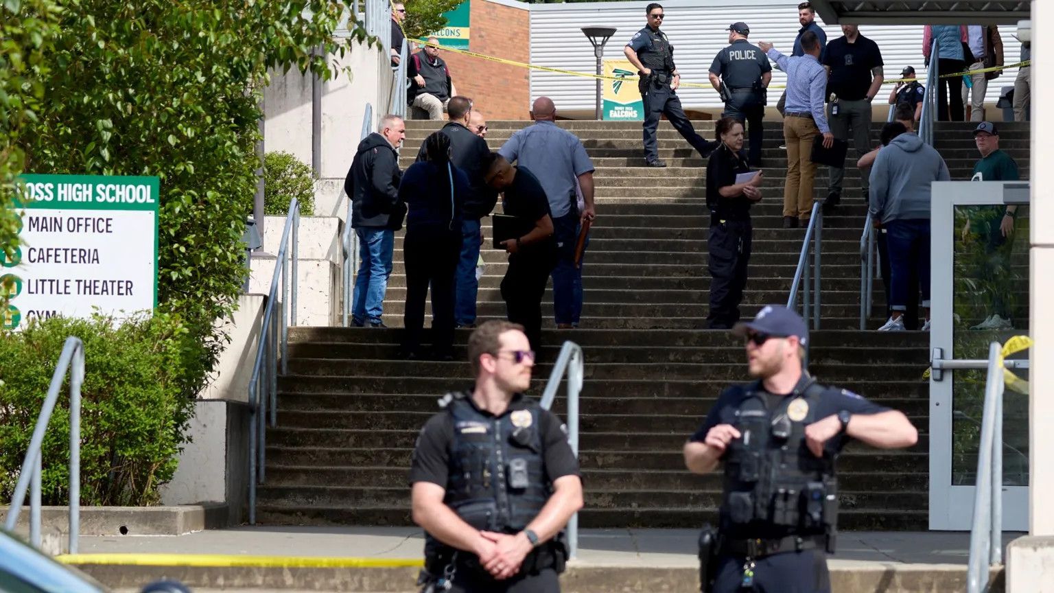 Six injured in stabbing at Washington high school, suspect detained