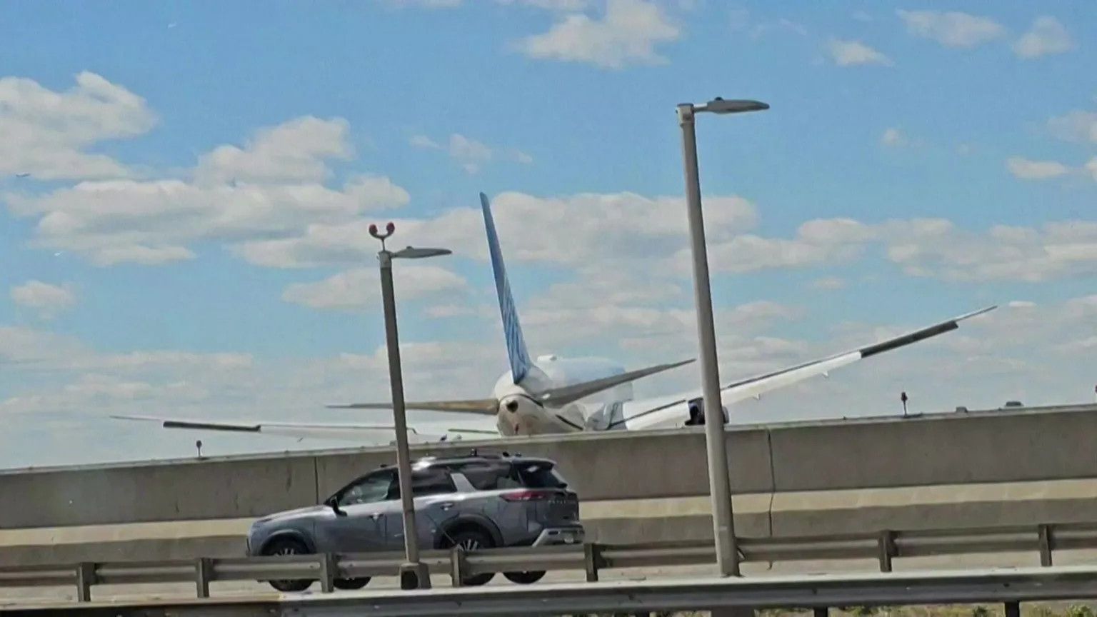 Truck driver injured as United Airlines jet clips vehicle near Newark runway
