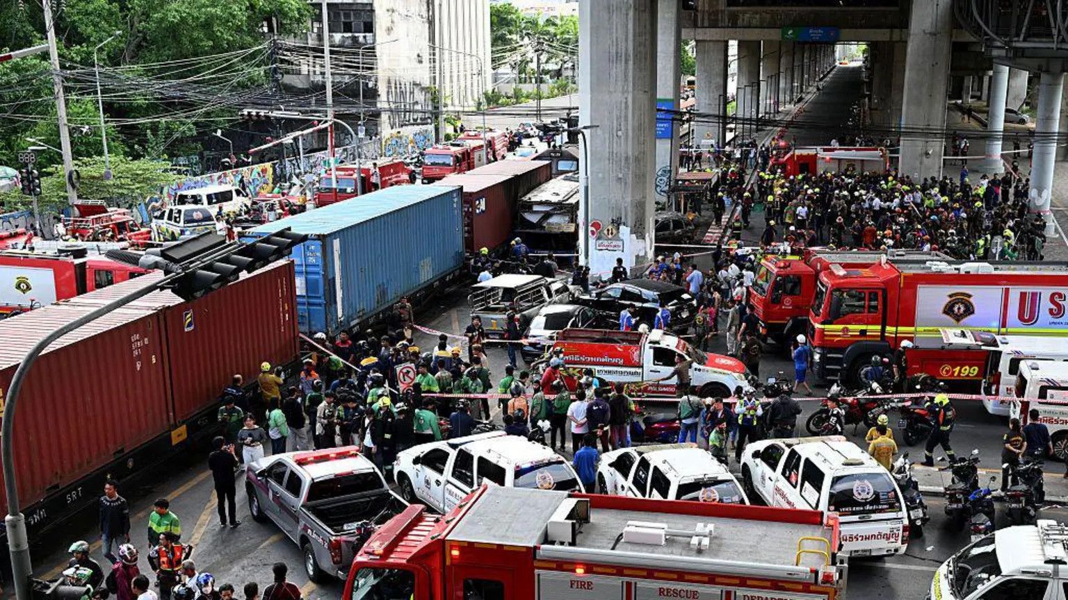 Bangkok train driver tests positive for drugs after fatal bus collision