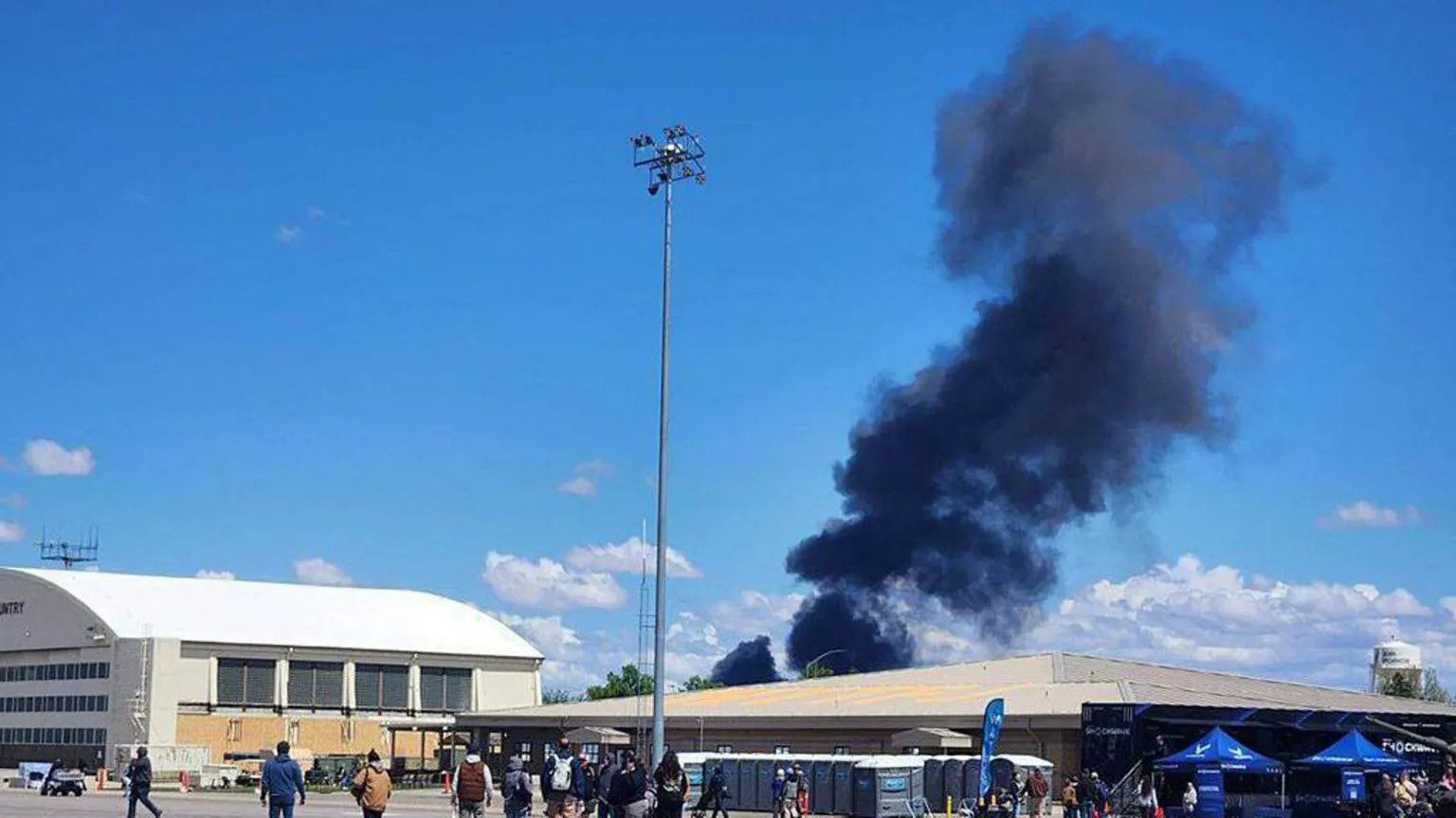 Four US Navy crew stable after mid-air collision at Idaho air show