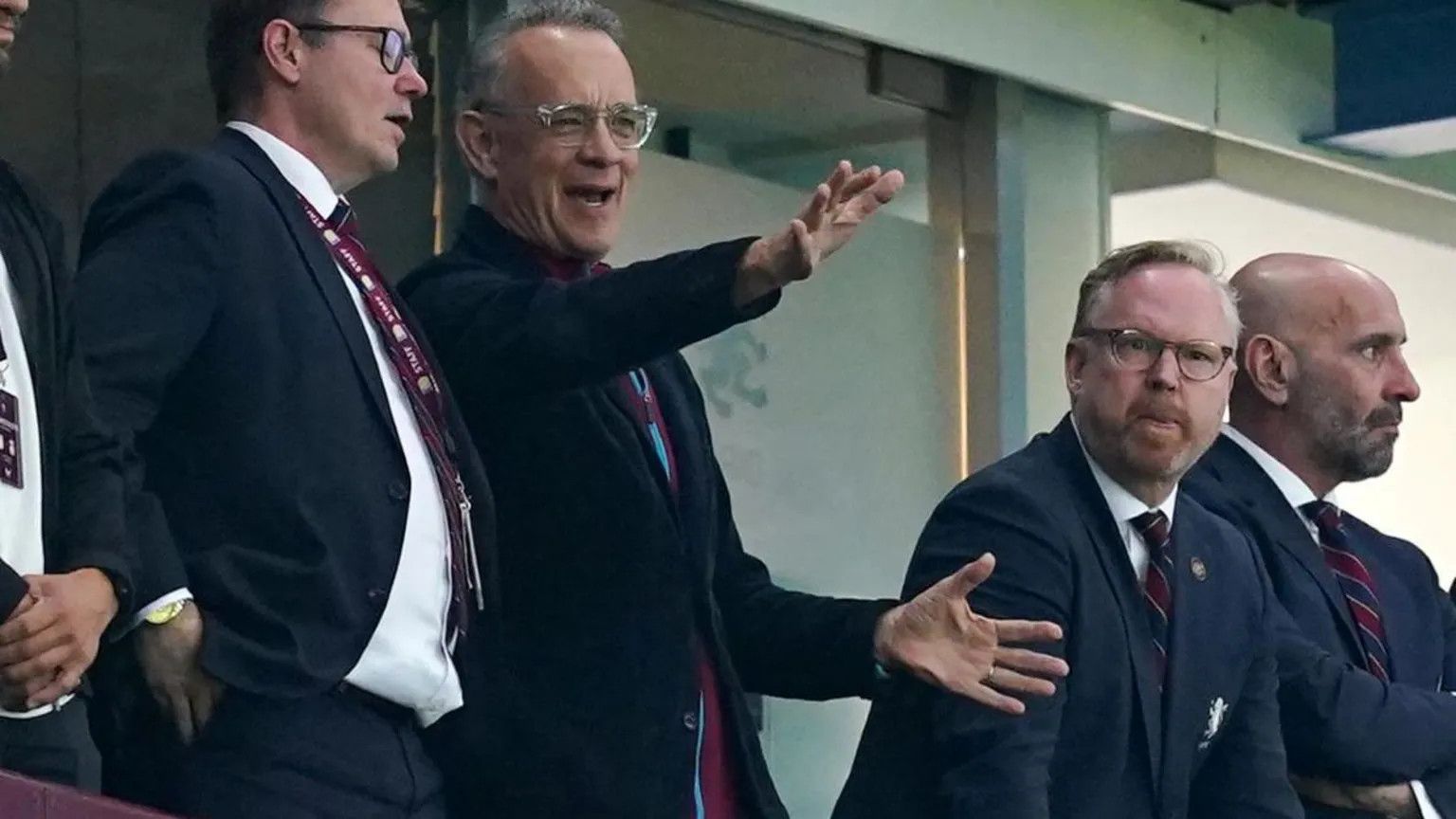 Tom Hanks urges Aston Villa to victory in Europa League final