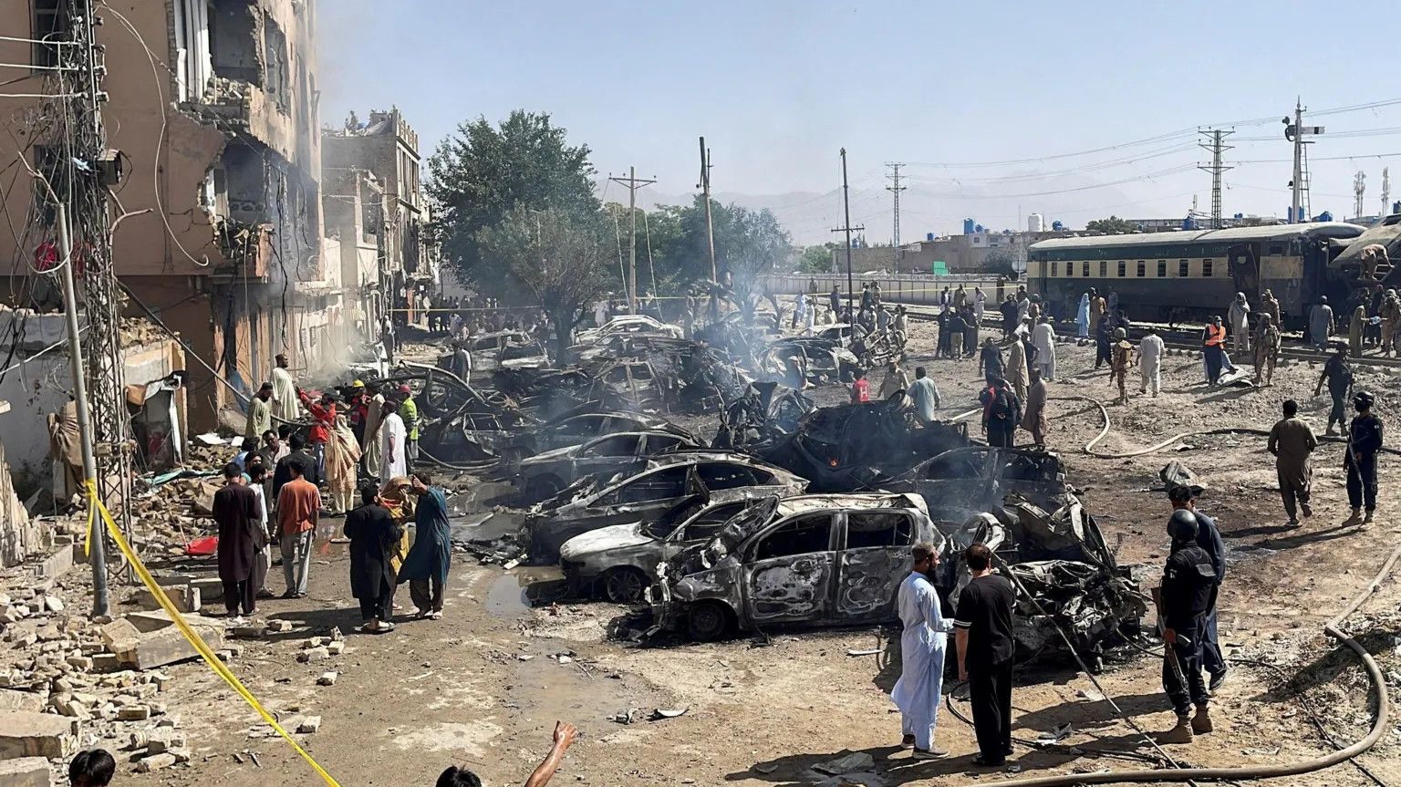 Deadly train explosion in Pakistan kills 20, injures 70