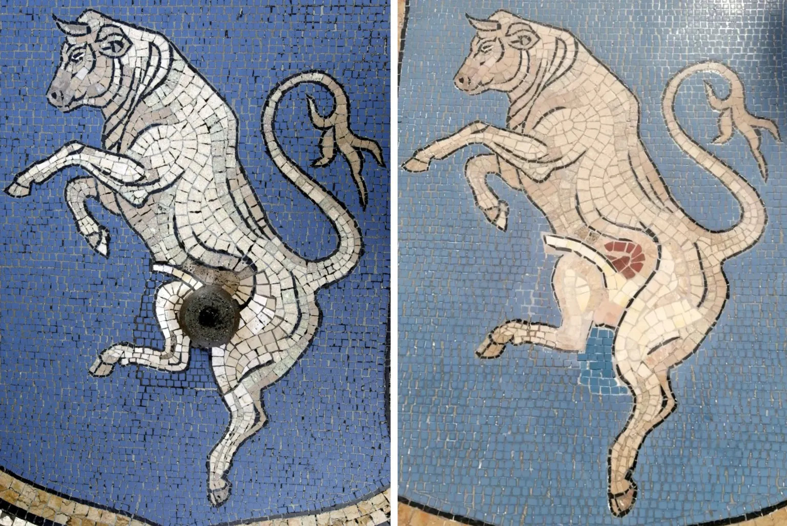 Milan's restored bull mosaic sparks online jokes over 'missing' testicles