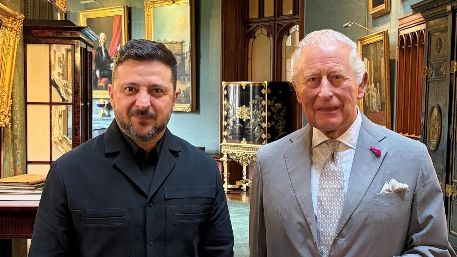 Zelensky meets King Charles III, invites monarch to Ukraine for state visit