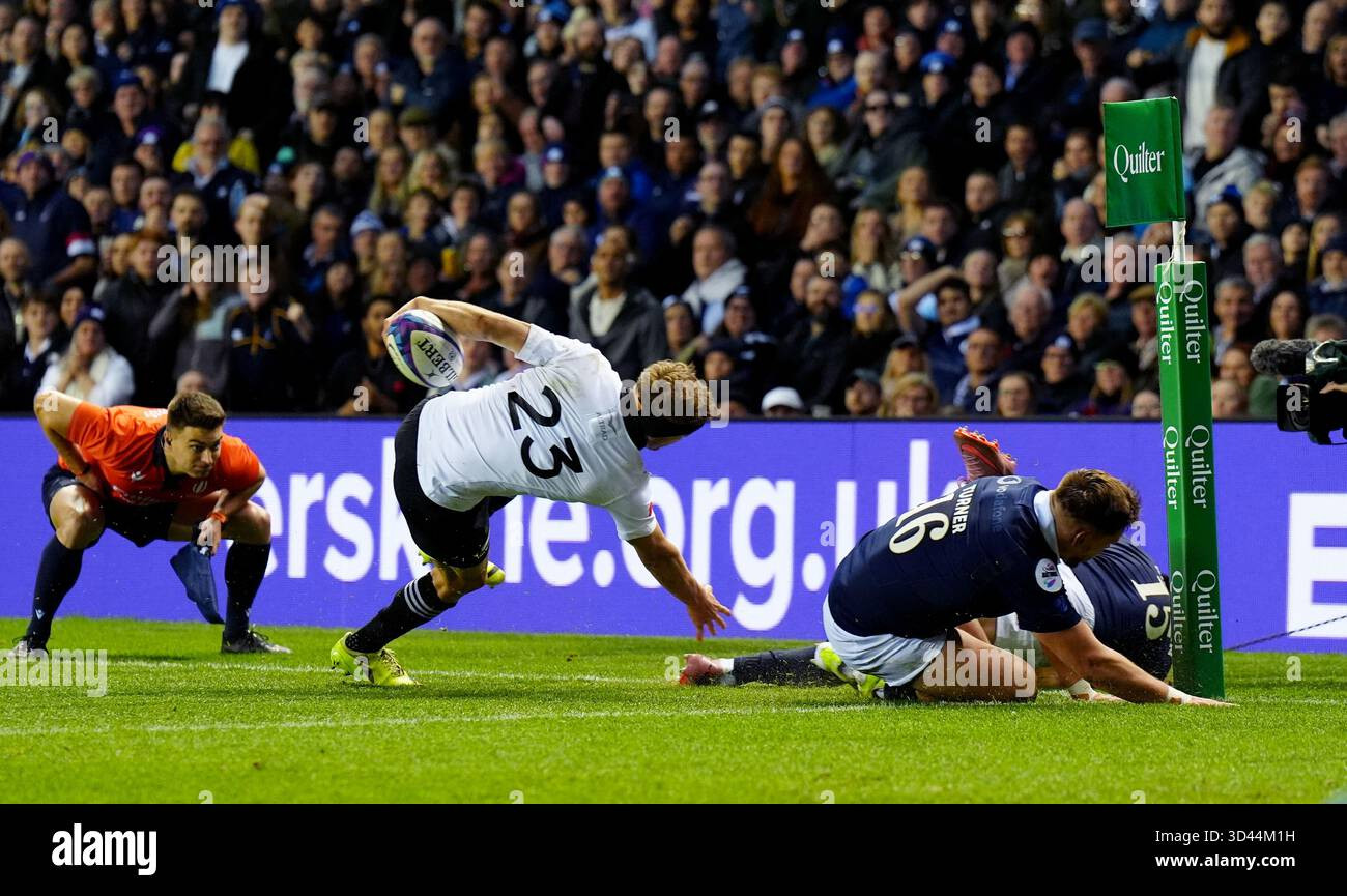 Damian McKenzie’s bloodied heroics steer All Blacks past Scotland in Grand Slam chase