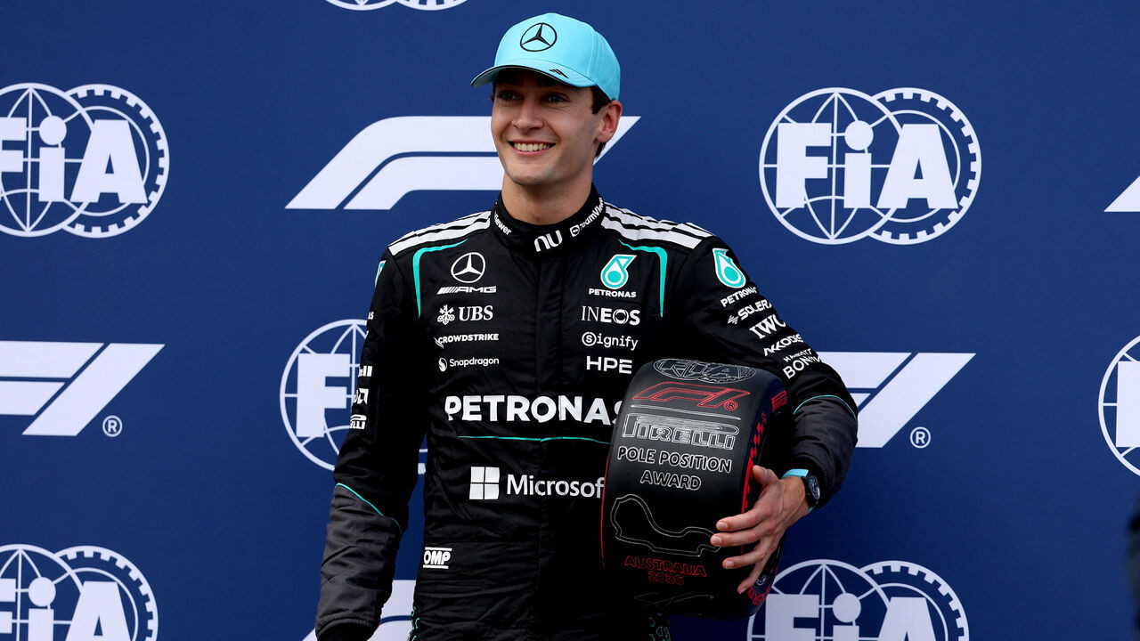 Russell claims pole as Mercedes shines in F1's new era at Melbourne